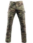 LANBAOSI Mens Airsoft Tactical Ripstop Trousers Multicam Cotton Cargo Combat Trousers with Knee Pads Pockets, Cp-ge2, S