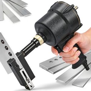 NEWTRY 8mm Pneumatic Hole Puncher Air Metal Hole Punch Tool Industrial Sheet Metal Punching Gun Heavy Duty Metal Hole Flange Opener for Doors & Windows, Factory, Office and Home