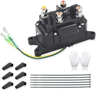 63070 62135 12V 250A Winch Solenoid Relay Contactor Truck for ATV UTV 2000-5000lbs Solenoid Relay Contactor with 6 Protecting Caps