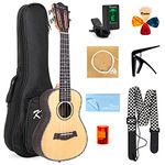 Kmise Ukulele 23 Inch Concert Ukelele Hawaii Guitar Classical Type Uke With Case Tuner Picks…