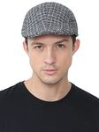 FabSeasons Men's Polyester Golf Flat Cap (MC82-Grey-golfcap_Grey_Free Size)