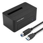 INDMEM USB to SAS Converter, SAS Adapter SAS/SATA Hard Drive Reader Enclosure Docking Station for 2.5/3.5 inch HDD SSD with 12V/2A Power Support up to 18T