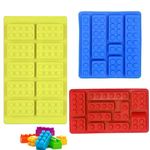 RUUKON Building Blocks Silicone Chocolate Mold, Ice Cube Trays, Candy Mould for Cake Cupcake Decorations, Non-Stick Blocks Fondant Icing Molds