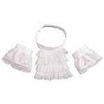 BLESSUME White Colonial Lace Jabot 