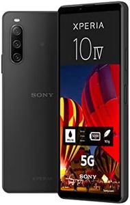 Sony Xperia 10 IV Smartphone Pantalla OLED de 21:9 y 6 Pulgadas, cámara de Triple Lente, Jack Auriculares de 3.5 mm, 161 g, Libre de SIM, 6 GB RAM, 128 GB de Almacenamiento, Doble SIM híbrida, Negro