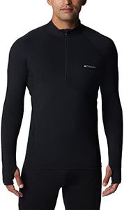 Columbia Men's Long Sleeve Baselayer with Half Zip, Midweight Stretch Black