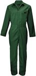 ACTIVE UNIFORMS Overall Workwear Men Long Sleeve Coveralls, Hunter Green (Medium)