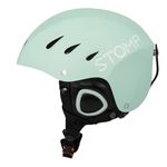 Stomp Ski & Snowboarding Snow Sports Helmet with Build-in Pocket in Ear Pads for Wireless Drop-in Headphone (Matte Frost, Medium)