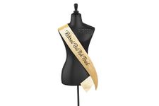 Hubops Retired but not Tired Sash for Men & Women. Great for Work Party, Events, Party Supplies, Gifts, Favors, & Decoratio (Gold)