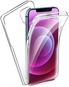 TBOC Coque Compatible avec iPhone 12 Mini [5.4"] - Housse [Transparent] Complète [Silicone TPU] Full Body [360 Degrés] Intégral Protection Avant Arrière Portable Etui Anti Choc Rayures Móvil