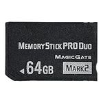 High Speed 64GB Memeory Stick Pro Duo (Mark2) PSP Memory Card Compatible with SONY PSP1000 2000 3000 Camera Memory Card