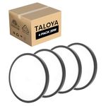 Taloya Black Led Light Fixture Ceiling Flush Mount, Surface Mounted Fixture for Bedroom Office Porch Stairwell Utility Room, 20W 12 Inch, 5CCT Lighting Options (3000K/3500K/4000K/5000K/6500K), 4-Pack