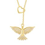 GIVA 925 Silver Golden Phoenix Necklace | Gifts for Girlfriend,Pendant to Gift Women & Girls | With Certificate of Authenticity and 925 Stamp | 6 Month Warranty*