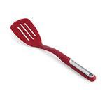 KitchenAid - Slotted Turner, Heat Resistant Silicone Spatula, Safe for Nonstick Cookware (Red)