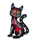 TRMESIA 4Ft Halloween Inflatable Cat Decoration Outdoor Halloween Blows Up Spooky Black Cat with LED Lights,Holiday Yard Display Day of The Dead Halloween Decor for Indoor Outside Lawn Garden