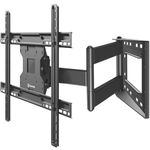 ONKRON Long Reach TV Wall Bracket for 40-75 Inch TV, Full Motion TV Wall Mount Weight up to 68 kg - Universal TV Wall Bracket VESA 100x100 - VESA 600x400/Tilt and Swivel TV Wall Bracket M7L-B Black