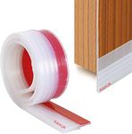 RANUR Self Adhesive Silicone Door Bottom Sealing Strip Guard for Home Door Protector for Home from Dust, Insects, Waterproof, Soundproof Door Seal, Door Air Blocker(1 METER-PACK of 2, TRANSPARENT)