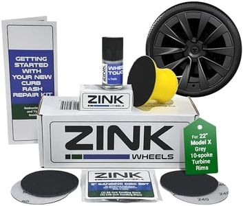 Premium Tesla Wheel Curb Rash Repair Kit for Model X 22-inch Grey Turbine Rims - DIY Kit with Color-matched Touch Up Paint - Made in USA