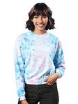 The Souled Store Women Tie Dye: Rainbow Multicolored Solid Sweatshirts (Small) Women Sweatshirts Fashionable Trendy Graphic Prints Pop Culture Merchandise