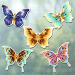 10 Pieces Butterfly Screen Protector Magnets Double Sided Screen Stickers Magnetic Flexible Screen Door Protector Decorative Multicolor Refrigerator Magnets for Screen Sliding Doors (Elegant Style)