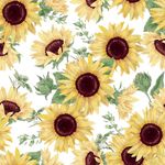 Yisen-Ocea Wallpaper Peel and Stick Floral Boho, Yellow Sunflower Wall Decor Bathroom Bedroom Livingroom Removable Mural 17.7 inch x 118 inch(Yellow Sunflower)