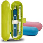 meilinkeji Plastic Electric Toothbrush Travel Case for Oral-B Pro Series, 3 Packs (Blue&Pink&Green)