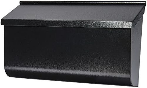 Gibraltar Mailboxes Woodlands Medium Capacity Galvanized Steel Black, Wall-Mount Mailbox, L4010WB0,Textured Black