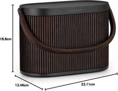 Bang & Olufsen Beosound A5 Portable Bluetooth Speaker – Dark Oak, Wireless Charging, Premium Audio, Long Battery Life