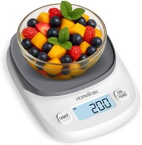 HOMEBASIC Digital Kitchen Weighing Scale 5Kg, High-Precision 0.1g Accuracy | LCD Display, Tare Function, Multi-Units (g, oz, lb, ml) Portable Weight Machine Food Scale for Cooking Baking Diet (GREY)
