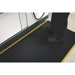 COBA Europe AF010702 0.9 x 1.5 m Anti-Fatigue Ortho Mat - Charcoal/Yellow