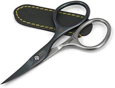 GERMANIKURE Professional Nail Cutter Scissors - Self-Sharpening FINOX22 Titanium Coated Stainless Steel Manicure Tools in Leather Case - Ethically Made in Solingen Germany - 2704