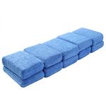 ASelected Microfibre Wax Applicator Pads - Pack 0f 10 Car Detailing Sponges 12X8X3cm Washable Soft Foam Application Pads For Polish (Blue)