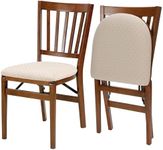 MECO School House Folding Chair Fruitwood Finish, Set of 2, Wood