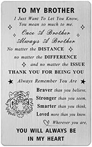 LGQDYMZ Brother Birthday Card Gifts from Sister - Big Little Brother Gifts - Funny Brother Birthday Wedding Graduation Wallet Card Gifts