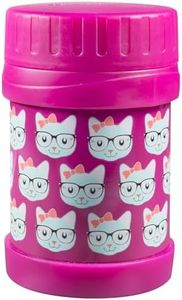 Bentology Stainless Steel Insulated 13oz Lunch Jar Thermos for Kids - Cat - Large Leak-Proof Storage for Hot or Cold Food, Soups, Liquids with Wide Mouth- BPA Free for Back to School Lunch Boxes, Bags