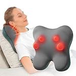 BOB AND BRAD Back Massager with Heat, EZBack Corded Neck Massager for Pain Relief, Deep Tissue Kneading Electric Massage Pillow for Shoulder,Back,Legs, Ideal Gifts for Men Women