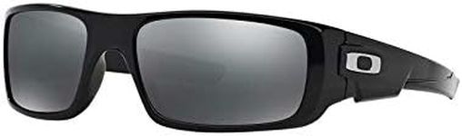 Oakley Men's OO9239 Crankshaft Rectangular Sunglasses, Polished Black/Black Iridium, 60 mm