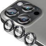 Giftorld Camera Lens Protector for iPhone 13 Pro/13 Pro Max,Aviation Aluminum 3D Ring,9H Tempered Glass,360 Degree Protection,HD Clarity,4 Layers Unique Design,Full Coverage(Black)