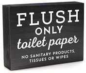 Do Not Flush Sign for Bathroom - Septic System Signs for Bathroom Signs for Business or RV Bathroom Sign and Cabin Bathroom Sign Black