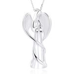 constantlife Cremation Jewelry for Ashes - 925 Sterling Silver Pendant Memorial Urn Necklace Funeral Keepsake (Angel)