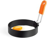 Yafeco Egg Rings,Stainless Steel Griddle Frying Egg with Silicone Handle,Nonstick Egg Cooking Rings,Omelet Ring,Pancake Ring Round Cooking Rings Molds For Breakfast (1Pcs Round 3.5'')