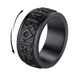 Mens Viking Rings Norse Gifts for Men Spinning Rings Fidget