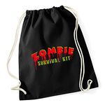 Hippowarehouse Zombie survival kit Drawstring Cotton School Gym Kid Bag Sack 37cm x 46cm, 12 litres