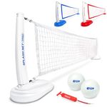 GoSports Splash Net PRO Pool Volleyball Net - Includes 2 Water Volleyballs and Pump - White, Red, or Blue