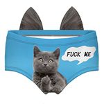 Ubrand RUNYNXIN Funny low-waisted Ears Underwear-Sexy for Women Gifts(ERDNK021-M,Cat's ear13),Medium, Cat's Ear13, Medium