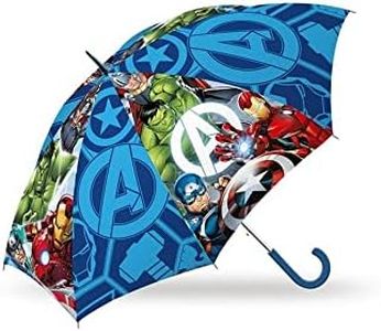 Ombrello Marvel Avengers bambini Ombrellino classico con maniglia ufficiale 4566 Blu
