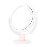 Danielle Creations White and Rose Gold Stem Vanity Mirror