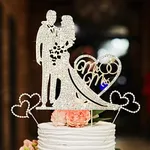 3 Pack Mr and Mrs Cake Wedding Topp