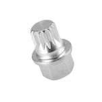 Partuto Wheel Lock Lug Nut ABC2/13PT - for VW Steel Silver Tone - 1 Pc