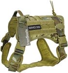 IronSeals Tactical Service Dog Vest Harness Patrol Molle Dog Harness with Handles